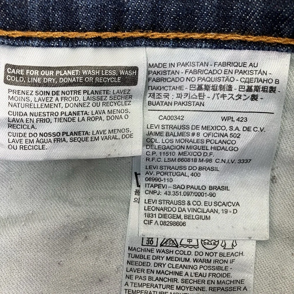 Levis Mens Blue 541 Athletic Fit Dark Wash Jeans‎ Size 32x31